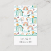 BOHOレインボーサンシャモダンインベビーオムツラッフル 名刺 (裏面)