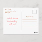 Bohoレインボーピンクベビーシャワー ポストカード (裏面)