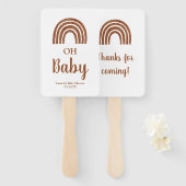 Bohoレインボーベイビーシャワーハンドファン ハンドファン (正面&裏面)
