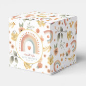 Bohoレインボーベビーシャワーお気に入りボックス – 水彩 フェイバーボックス (裏面サイド)
