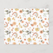 Bohoレインボーベビーシャワーアドバイスカード – 水彩 (裏面)