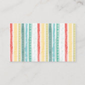 Bohoレインボーベビーシャワーピンク エンクロージャーカード (裏面)