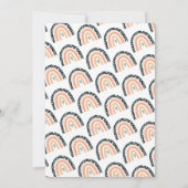 Bohoレインボーベビーシャワー男女兼用の招待 招待状 (裏面)