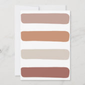 Bohoレインボーベビー自然シャワートーン、フローラシック 招待状 (裏面)