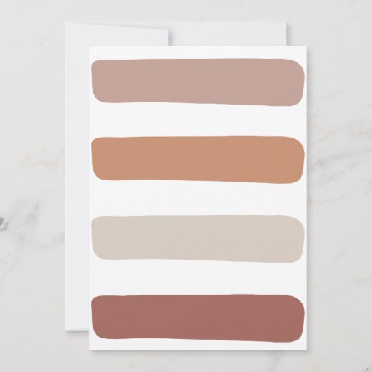 Bohoレインボーベビー自然シャワートーン、フローラシック 招待状 (裏面)