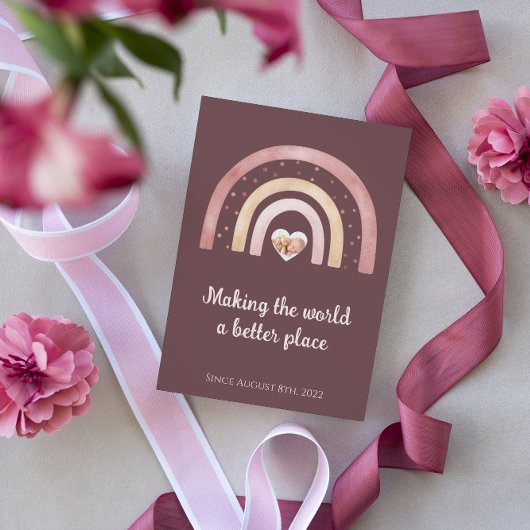 Bohoレインボー生まれたばかりのアナウンス 招待状