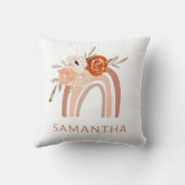 Bohoレインボー（花つき） |ニュートラルカラー クッション (裏面)