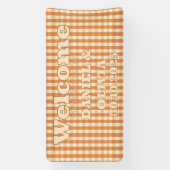 BohoレトロのカラフルGroovy Wavy WeddSeatチャート 横断幕 (縦)