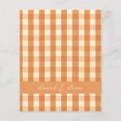 BohoレトロカラフルGroovy Wavy結婚のメニュー (裏面)