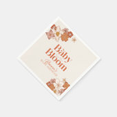 Bohoレトログルービーフローラベビーシャワー赤ちゃんシャワー スタンダードカクテルナプキン (角)