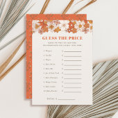 Bohoレトロフローラ価格ベビーシャワーゲームを推測 招待状