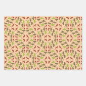 Bohoレトロモダン図 ラッピングペーパーシート (正面)
