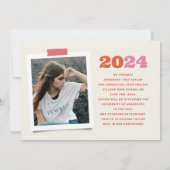 Bohoレトロ写真卒業のお知らせ 案内状 (裏面)