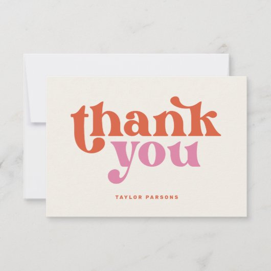 Bohoレトロ写真卒業サンキューカード サンキューカード (正面)