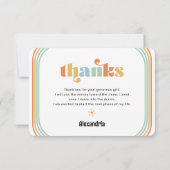 Bohoレトロ写真卒業 サンキューカード (裏面)