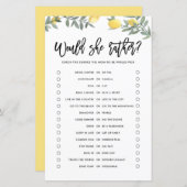 Bohoレモンは母親ではなく赤ちゃんシャワーのゲーム (正面/裏面)