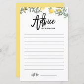 Bohoレモンアドバイスママのための赤ちゃんシャワー (正面/裏面)