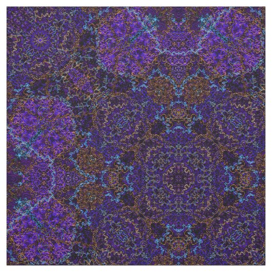 Bohoロマンチックな着色された曼荼羅のオーナメントのアラベスク ファブリック (見本)