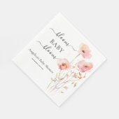 BOHOロマンチックな赤面ピンクの水の色の牧草花 スタンダードランチョンナプキン (角)