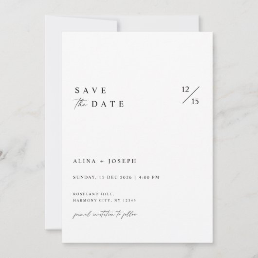 Bohoロマンチック写真コラージュ結婚式の日付を保存 招待状 (裏面)