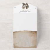 Bohoワイルドウェスト素朴ボーイ赤ちゃんシャワー オールインワン招待状 (外側)