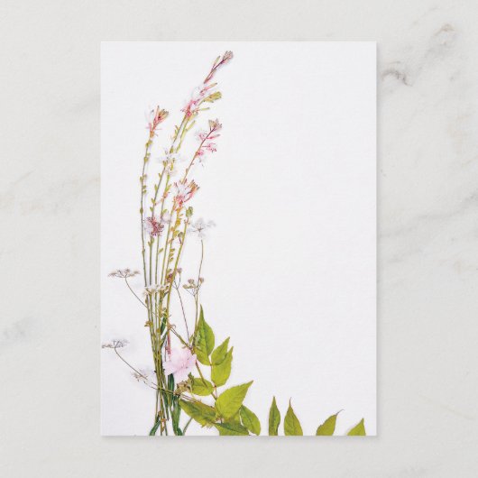 Bohoワイルドフラワーの写真はQR結婚を望む エンクロージャーカード (裏面)