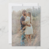 BOHOワイルドフラワーエレガントフローラウォーター結婚カラー 招待状 (裏面)