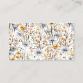 BOHOワイルドフラワースキャンQRコード結婚の詳細 エンクロージャーカード (裏面)