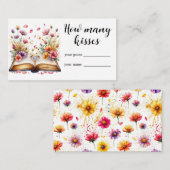 Bohoワイルドフラワーズどのように多くのキスブライダルゲームカード エンクロージャーカード (正面/裏面)