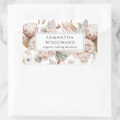 Bohoワイルドフラワーズブランド商品 長方形シール (バッグ)