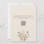 BOHOワイルドフラワーズ婚約パーティエレガントベージュ 招待状 (裏面)