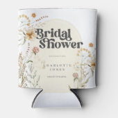 Bohoワイルドフラワーフォトアーチブライダルシャワーの好意 缶クーラー (正面)