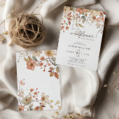 Bohoワイルドフラワーフローラの方法ベビーシャワー 招待状