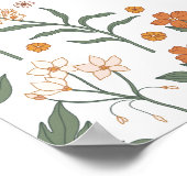 Bohoワイルドフラワーベビーシャワーへようこそ ポスター (角)