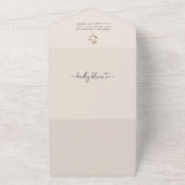 Bohoワイルドフラワーベビーシャワーオールインワン招待状 オールインワン招待状 (外側)