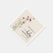 Bohoワイルドフラワーベビーシャワー スタンダードカクテルナプキン (角)