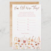 Bohoワイルドフラワー彼らはシャワーのゲームの古さ (正面/裏面)