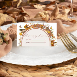 Bohoワイルドフラワー推測する数のキスブライダルゲーム エンクロージャーカード