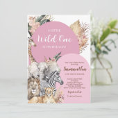 Bohoワイルドワンガールベビーシャワー 招待状 (スタンド正面)