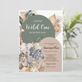 Bohoワイルドワンベイビーシャワー 招待状 (スタンド正面)