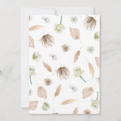 Bohoワイルドワンベイビーシャワー 招待状 (裏面)