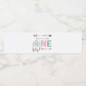 Bohoワイルドワン第1誕生日ウォーターボトルラベル ペットボトルラベル (シングルラベル)