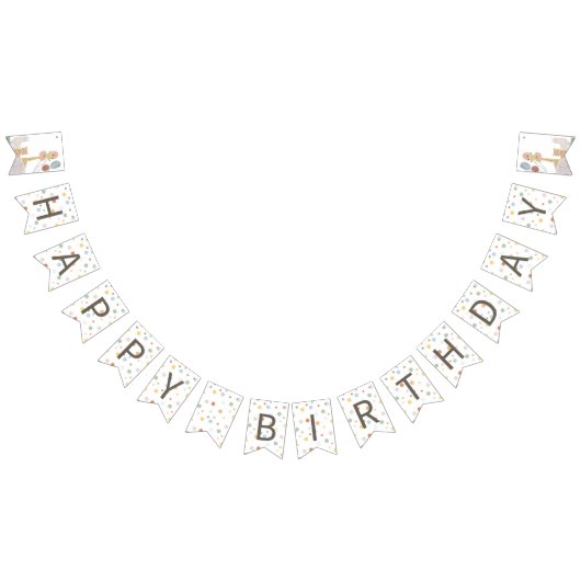 Bohoワイルド1歳の誕生日のバンティングバナー バンティングフラッグ (全)