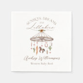 Bohoワゴン素朴ホイール移動西ベビーシャワー スタンダードカクテルナプキン (正面)