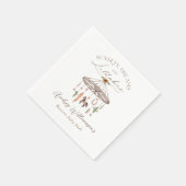 Bohoワゴン素朴ホイール移動西ベビーシャワー スタンダードカクテルナプキン (角)