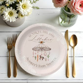 Bohoワゴン素朴ホイール移動西ベビーシャワー ペーパープレート