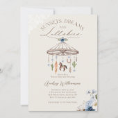 Bohoワゴン素朴ホイール移動西ベビーシャワー 招待状 (正面)