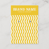 Bohoヴィンテージイエローウェーブイヤリングディスプレイカード 名刺 (正面)