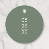 Bohoヴィンテージグルーヴィーベイビーシャワーラウンドありがとう フェイバータグ (裏面)