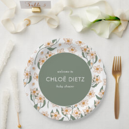 Bohoヴィンテージグルーヴィーベビーシャワー ペーパープレート